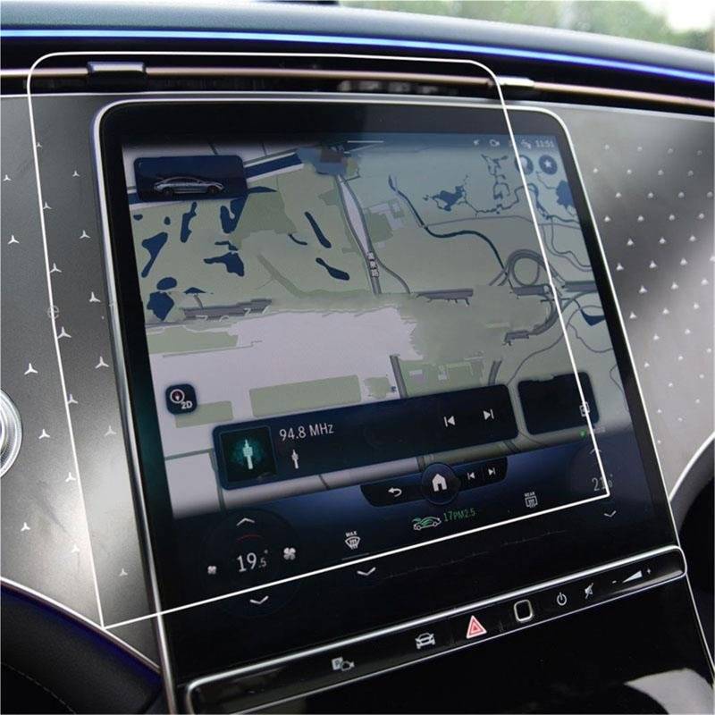 Navigator Bildschirm Displayschutz 12,8 Zoll Auto-LCD-GPS-Navigation Anti-Kratz-Film Gehärtetes Glas Displayschutzfolie Für Benz Für EQE 500 Für EQE 350 2023 von QIFANB