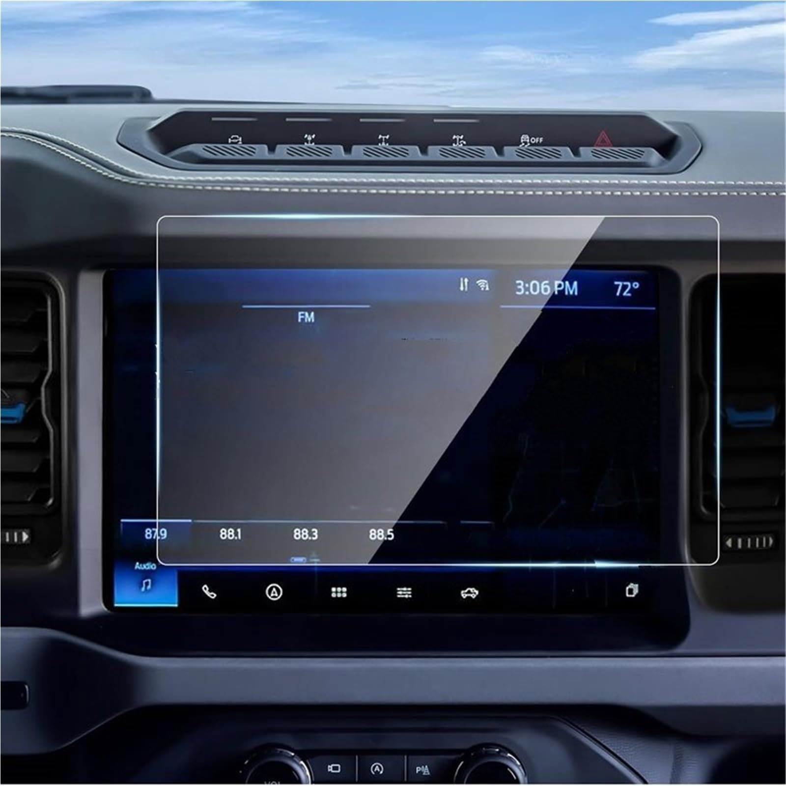 Navigator Bildschirm Displayschutz 12 Zoll Oder 8 Zoll Auto GPS Navigation Display Bildschirm Film Gehärtetem Glas Schutz Film Für Ford Für Bronco 2021 2022 2023 2024(12inch) von QIFANB