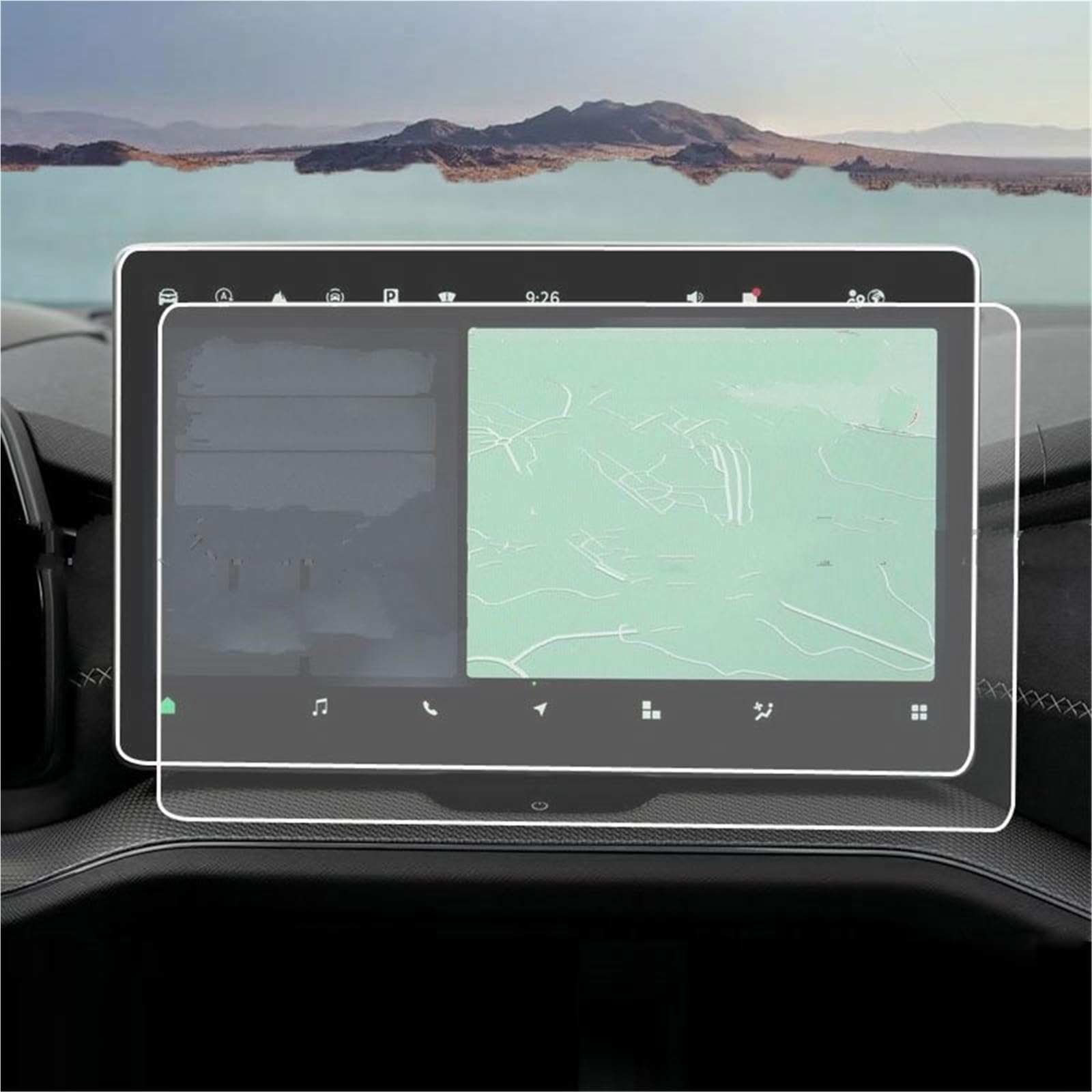 Navigator Bildschirm Displayschutz 13 Zoll Auto GPS Navigation Schutzfolie LCD Bildschirm Anti-Kratz-Film TPU Screen Protector Film Für Skoda Für Kodiaq Ii 2024 2025(2 Pieces) von QIFANB