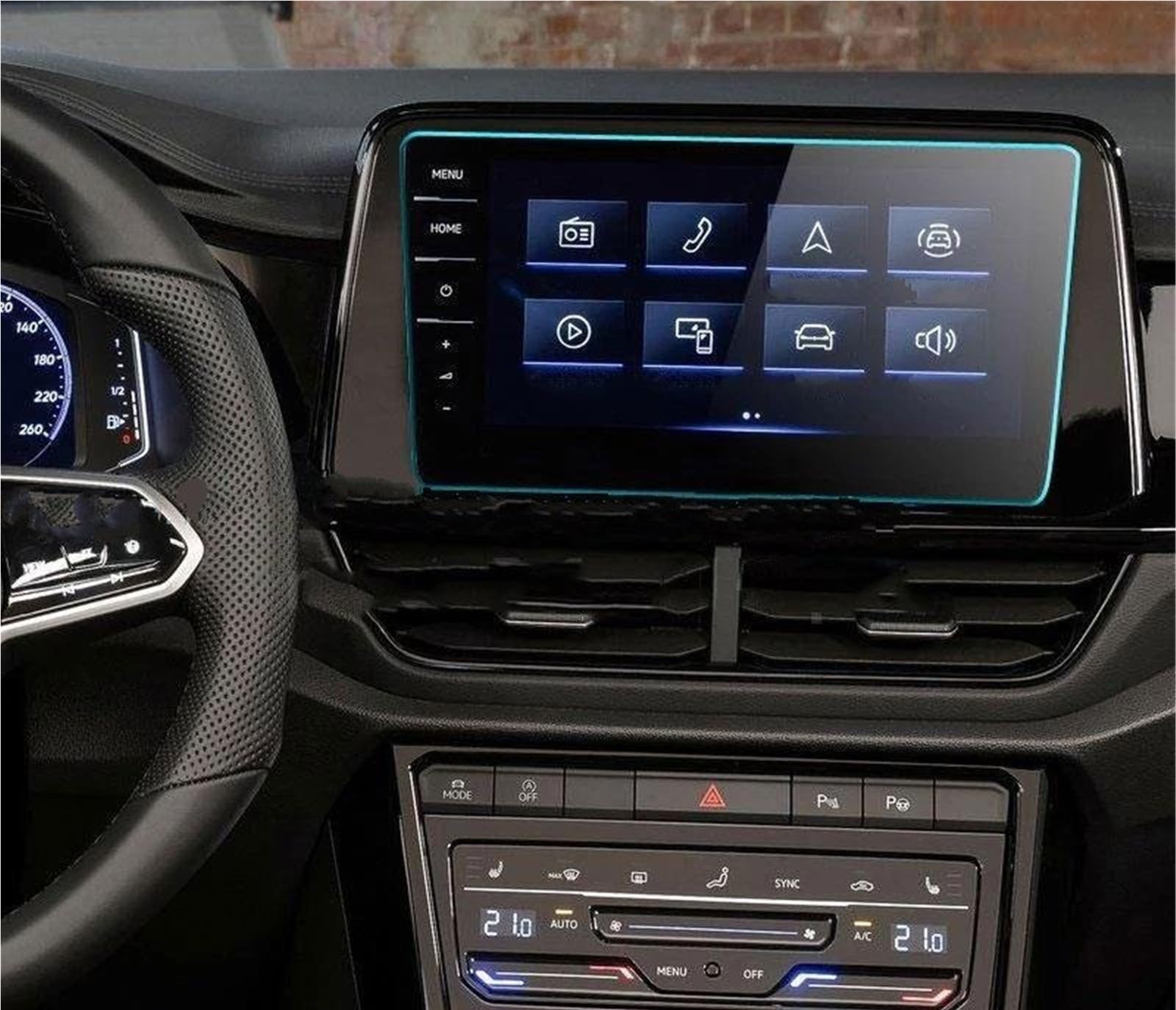 Navigator Bildschirm Displayschutz 8 Zoll 9,2 Zoll Auto GPS Navigation Displayschutzfolie Aufkleber Displayschutzfolie Aus Gehärtetem Glas Für VW Für T-ROC 2022(GPS 9.2 inch) von QIFANB