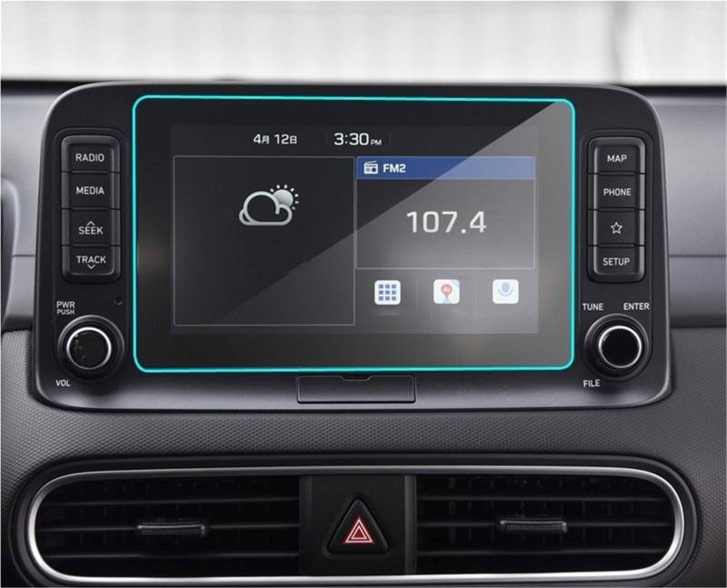 Navigator Bildschirm Displayschutz Auto GPS-Navigation Gehärtetem Glas Bildschirm Stahl Schutz Film Für Hyundai Für Kona Für Encino 2018 2019(176x99mm) von QIFANB