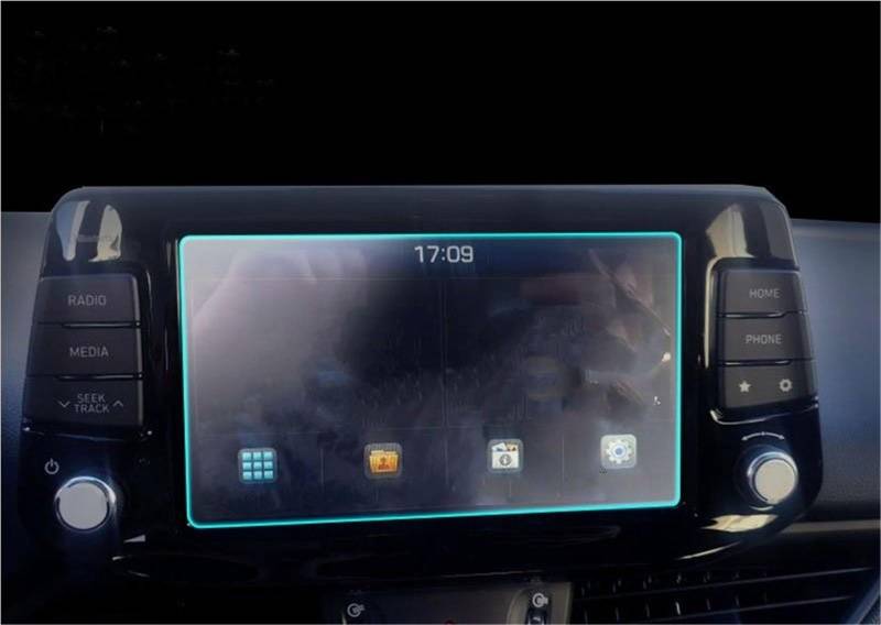 Navigator Bildschirm Displayschutz Auto GPS Navigation Schutzfolie Gehärtetes Glas Displayschutzfolie Kratzfest 8 Zoll Für Hyundai Für Tucson 2019(176X99mm) von QIFANB