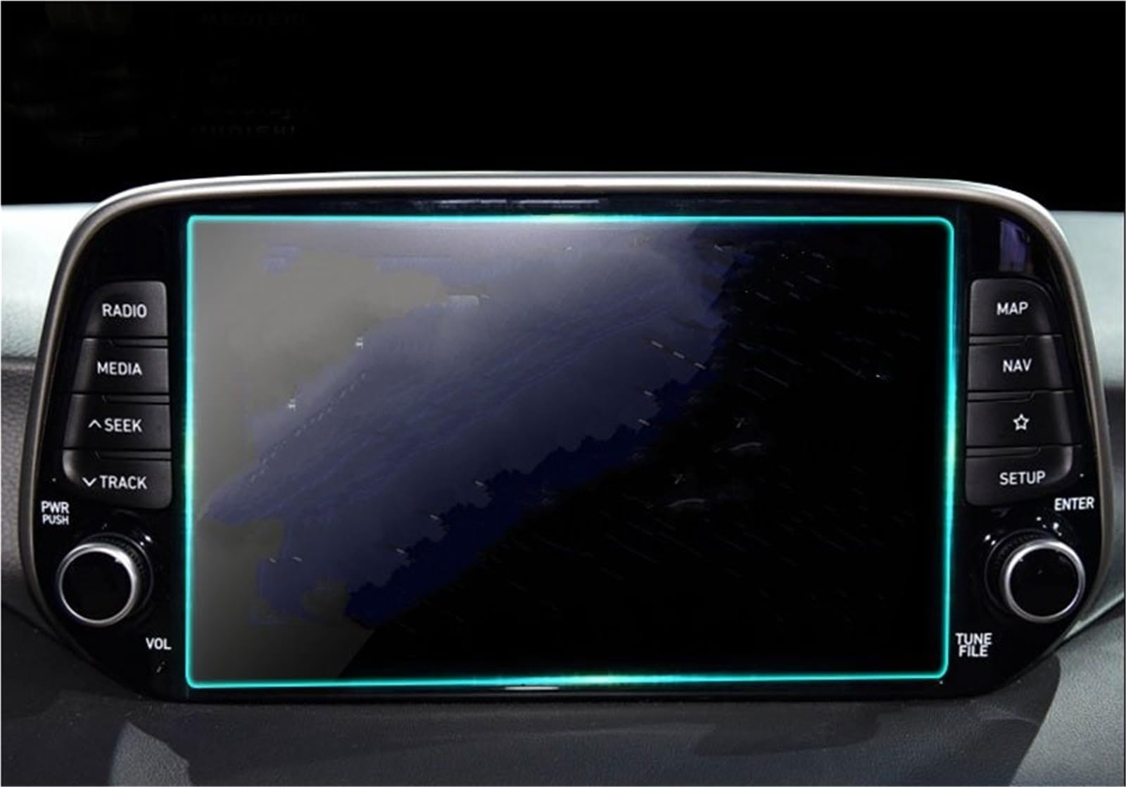 Navigator Bildschirm Displayschutz Auto GPS Navigation Schutzfolie Gehärtetes Glas Displayschutzfolie Kratzfest 8 Zoll Für Hyundai Für Tucson 2019(207X126mm) von QIFANB
