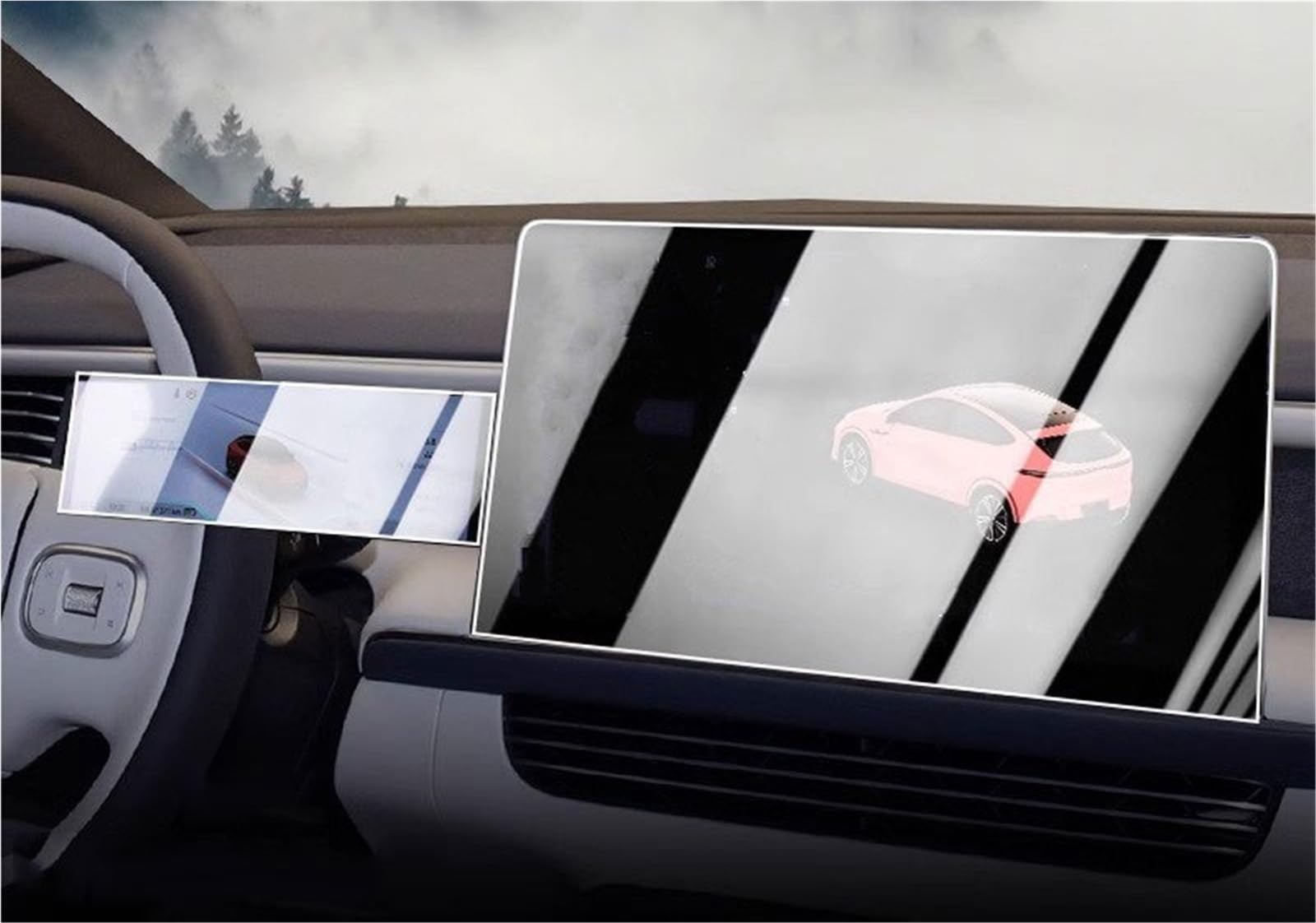 Navigator Bildschirm Displayschutz Auto GPS Radio Navigation Lcdscreen Gehärtetem Glas Schutzfolie Für Xpeng Für G6 2023 2024(GPS and Speedometer) von QIFANB