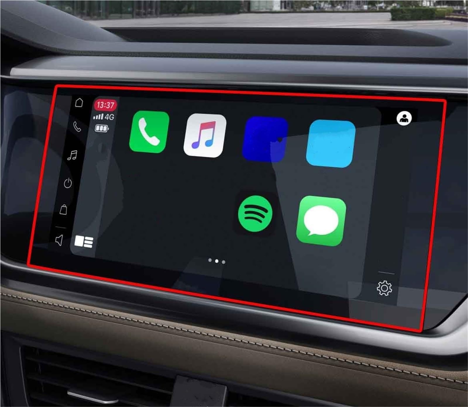 Navigator Bildschirm Displayschutz Autoradio GPS-Navigation Innenausstattung Gehärtetes Glas Displayschutzfolie Für VW Für T-Cross 2021 2022(GPS 10.1 inch) von QIFANB