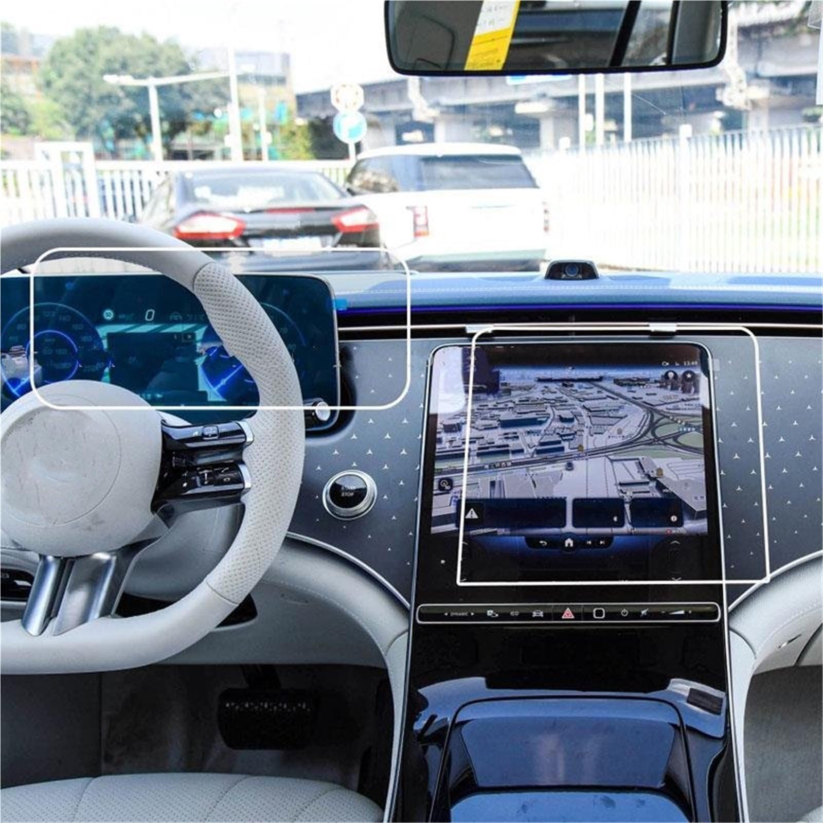 Navigator Bildschirm Displayschutz Für Benz Für EQS SUV X296 2024 Auto GPS-Navigation Und Instrument LCD Anti-Kratz-Film Gehärtetem Glas Displayschutzfolie Navigator Bildschirm Displayschutz Für Benz Für EQS SUV X296 2024 Auto GPS-Navigation Und Instrument LCD Anti-Kratz-Film Gehärtetem Glas Displayschutzfolie von QIFANB