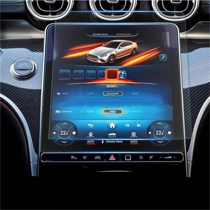 Navigator Bildschirm Displayschutz Für Benz Für GLC X254 2022 Für C-Klasse W206 2021 2022 Displayschutzfolie Aus Gehärtetem Glas Für Auto-LCD-GPS-Navigation Kratzfester Film von QIFANB