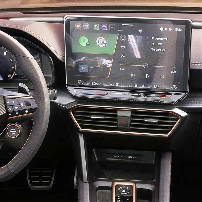 Navigator Bildschirm Displayschutz Für Cupra Für Formentor 2025 Für Leon MK4 2024 2025 TPU Schutzfolie Auto 12,9 Zoll GPS-Navigation Touchscreen Anti-Kratzer(2 Pieces) von QIFANB