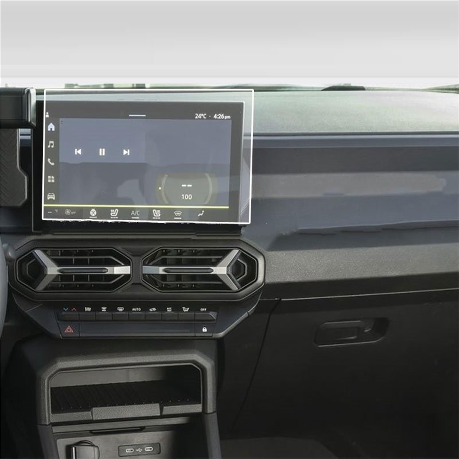 Navigator Bildschirm Displayschutz Für Dacia Für Duster Für Frühjahr 2024 10,1 Zoll Autoradio GPS-Navigation Kratzfeste Innenfolie TPU-Displayschutzfolie(2 Pieces) von QIFANB