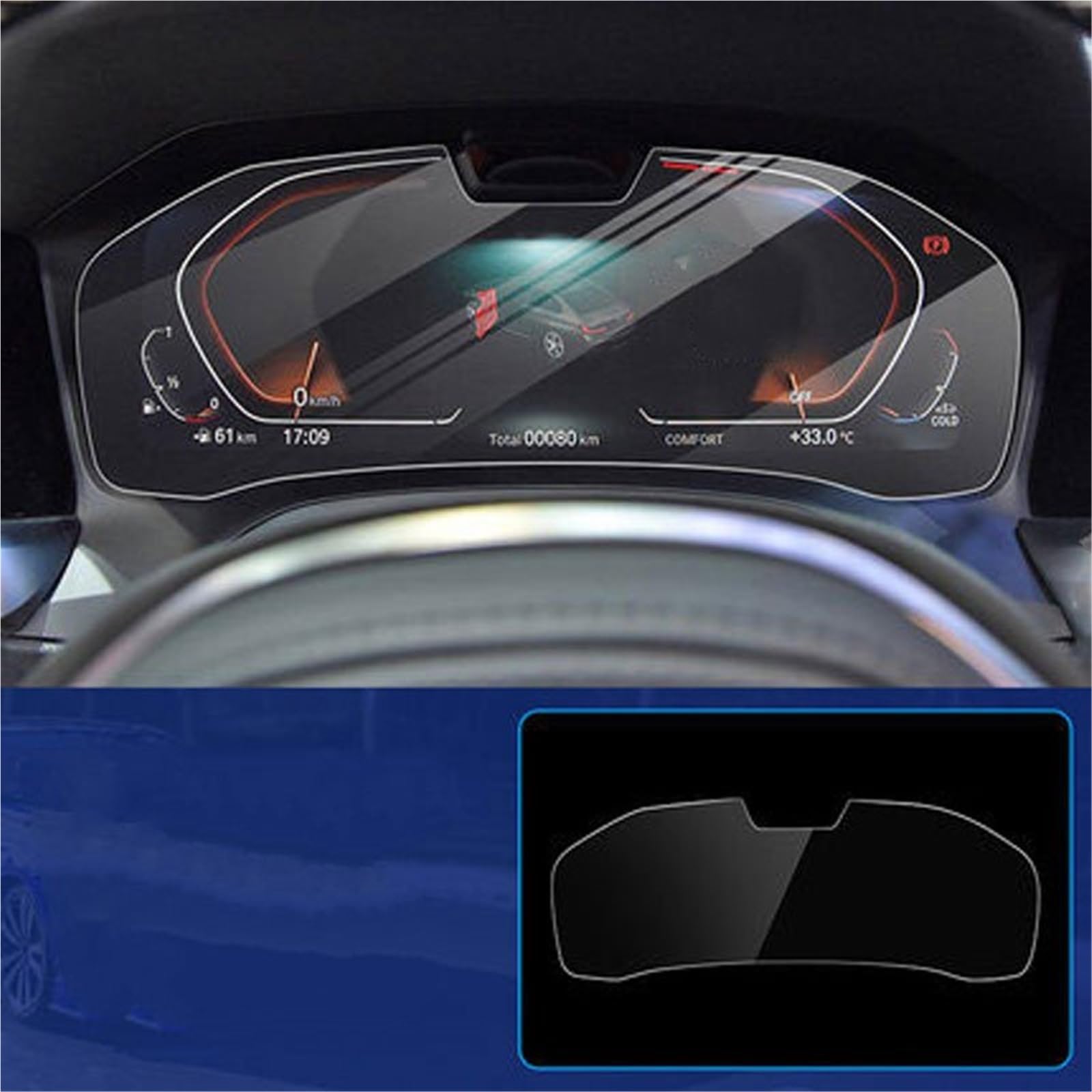 Navigator Bildschirm Displayschutz Für G20 G21 Serie 3 2020 2021 Auto Instrument Panel Dashboard Center Gehärtetem Glas Screen Protector(with Camera) von QIFANB