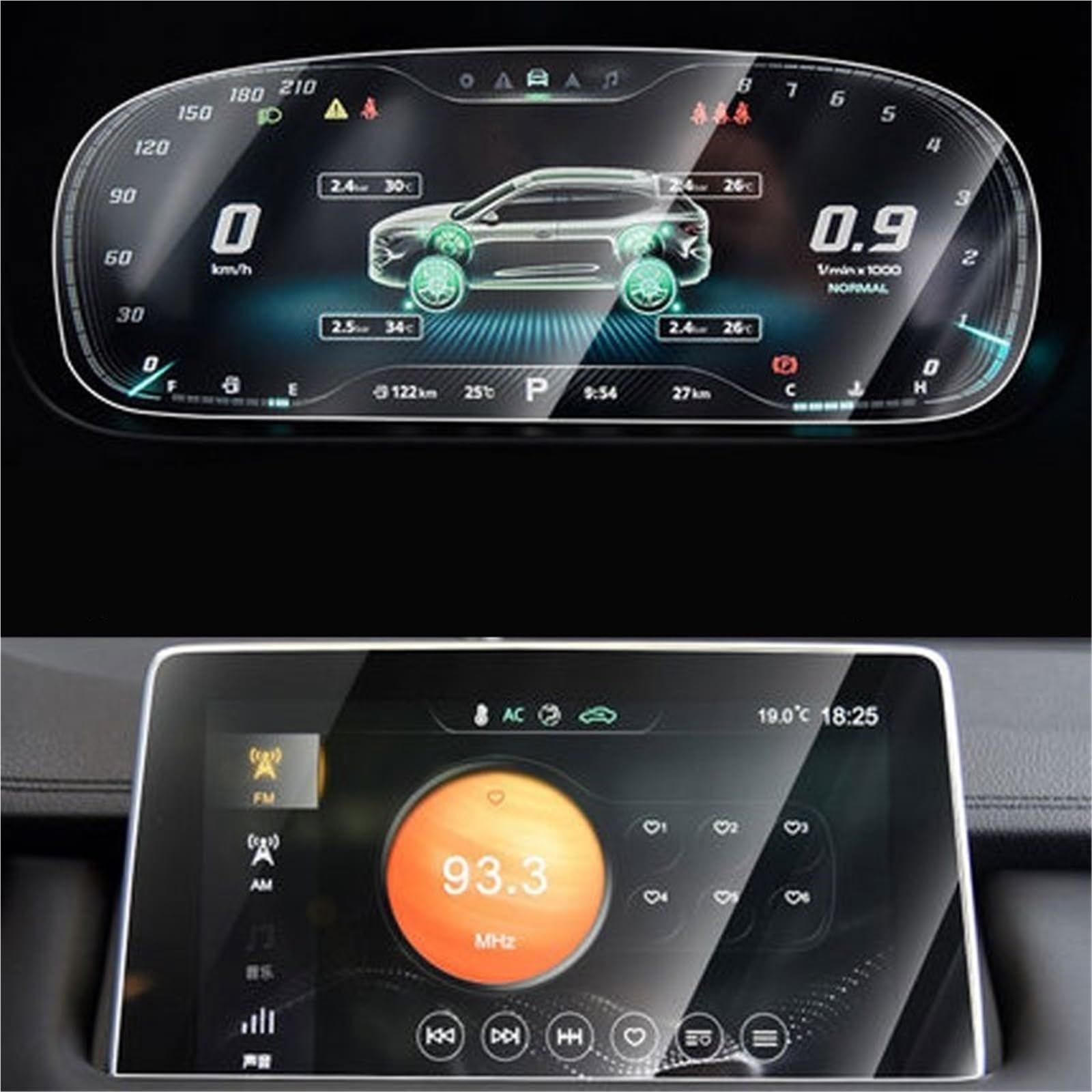 Navigator Bildschirm Displayschutz Für MG Für HS 2018 2019 2020 Auto-Displayschutzfolie Auto-GPS-Navigation Displayschutzfolie Aus Gehärtetem Glas(Navigator and Dashboard) von QIFANB