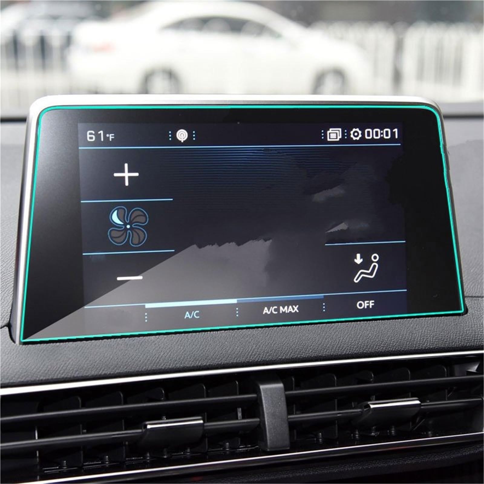 Navigator Bildschirm Displayschutz Für Peugeot 3008 5008 2017 2018 2019 2020 Auto Navigtion Gehärtetem Glas LCD Screen Schutz Film Aufkleber Dashboard Schutz(Only Navigation) von QIFANB