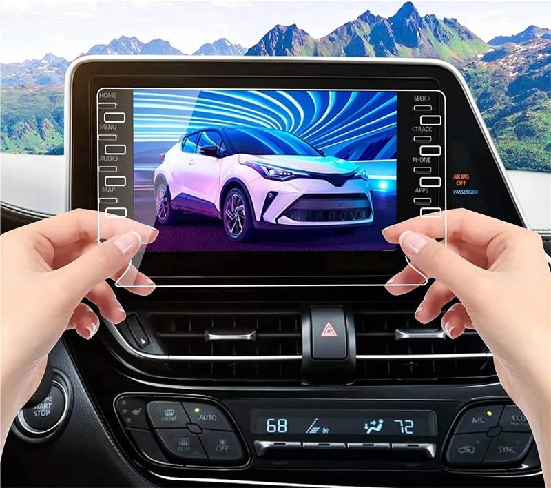Navigator Bildschirm Displayschutz Für Toyota Für CHR Für C-HR 2020 2021 2022 2023 Autoradio GPS-Navigation Displayschutzfolie Aus Gehärtetem Glas 8 Zoll von QIFANB