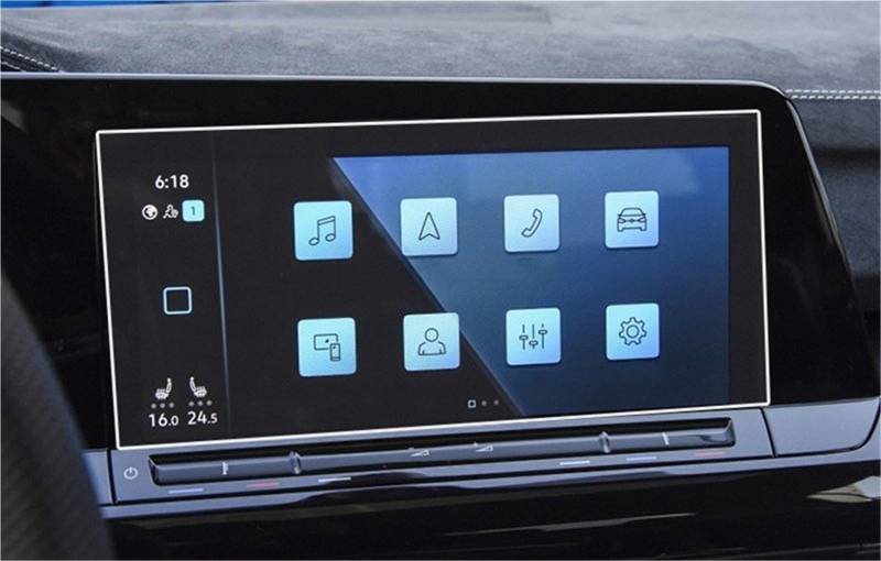 Navigator Bildschirm Displayschutz Für VW Für Golf 8 MK8 Für Life Für GTI R 2020 2021 9H Gehärtetes Glas Autonavigation DVD GPS LCD Schutz Schutzzubehör(Navigation) von QIFANB