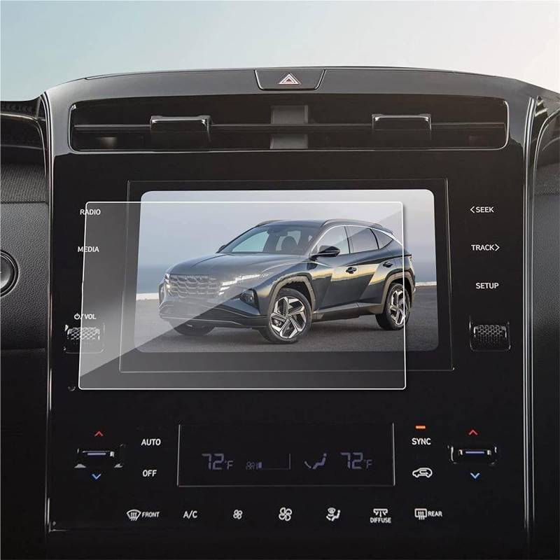 Navigator Bildschirm Displayschutz GPS LCD Touch Navigation Display Zubehör Gehärtetem Glas Screen Protector Film 8 Zoll Für Hyundai Für Tucson NX4 2022 2023 von QIFANB