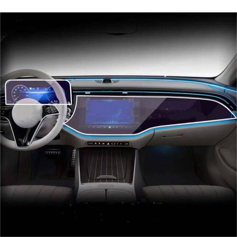 Navigator Bildschirm Displayschutz GPS-Navigation Und Armaturenbrett-Touchscreen, Kratzfest, TPU-Schutzfolie Für Benz E300 L Luxury 2024(Left Hand Drive) von QIFANB