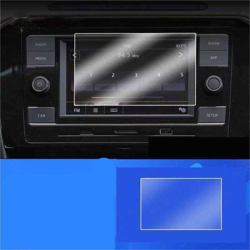 Navigator Bildschirm Displayschutz Gehärtetes Glas Auto Navigation Displayschutzfolie LCD Display Film Armaturenbrett Panel Abdeckung Für VW Für T-ROC 2018 2019 2020(6.5 inch) von QIFANB