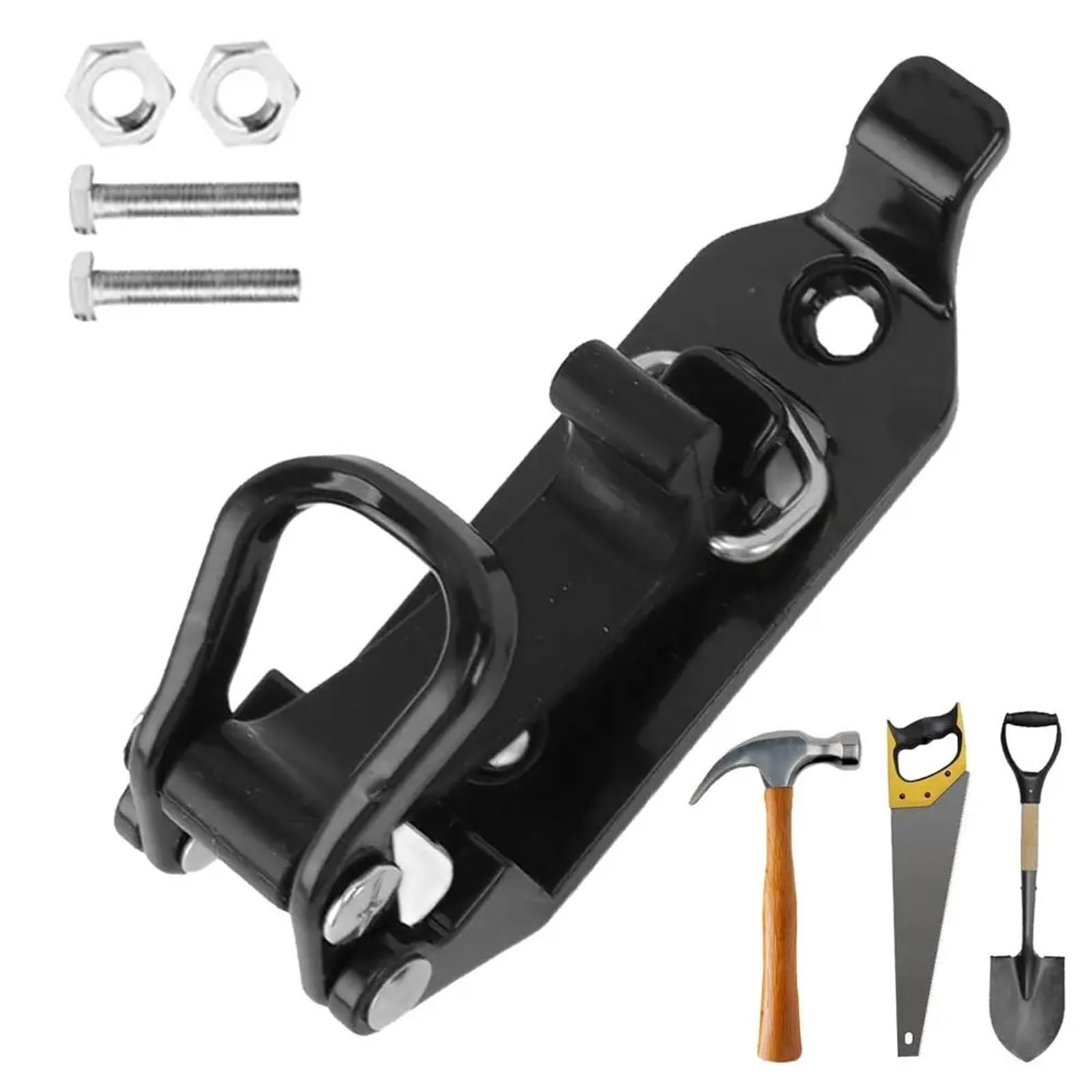 Schaufelhalter-Klammer-Wandmontagesatz, 62 Pfund Tragfähigkeit, Dachträger, Dachträger-Montagesatz Dachgepäckträger Aus Aluminiumlegierung(Schwarz) von QIFANB