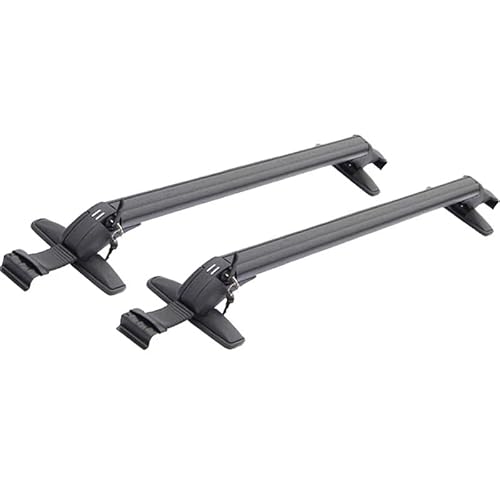 Schwarzer Aluminium-Gepäckträger Mit Verriegelungs-Top-Autoträger, 1 Paar Universal-Autodach-Montageträger, Schienenstange Dachgepäckträger Aus Aluminiumlegierung(B-2pcs 90cm) von QIFANB