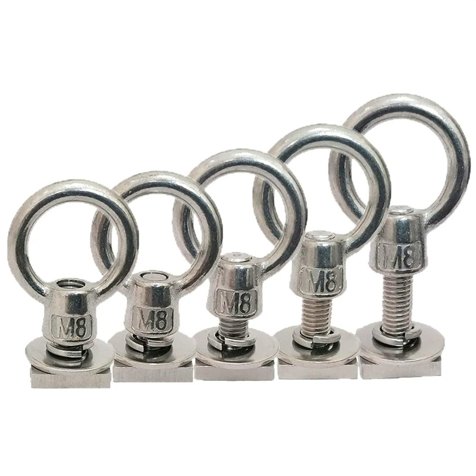 Universell Einsetzbar Im Auto-Dachträger, Hohe Hals-Ringmutter, M8-Vierkantschrauben, Edelstahl-Ankerverschluss Dachgepäckträger Aus Aluminiumlegierung(RSM8-25mm-20204-4Peices) von QIFANB