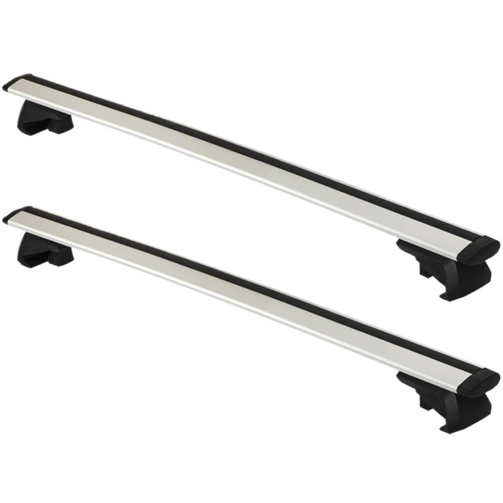 Universelle Bogenförmige Aluminiumlegierungs-Laststange Für Autos, 130 cm, Schwarz Und Silberfarben, Autodachträger, Flügelstange Dachgepäckträger Aus Aluminiumlegierung(White 130cm -8cm) von QIFANB