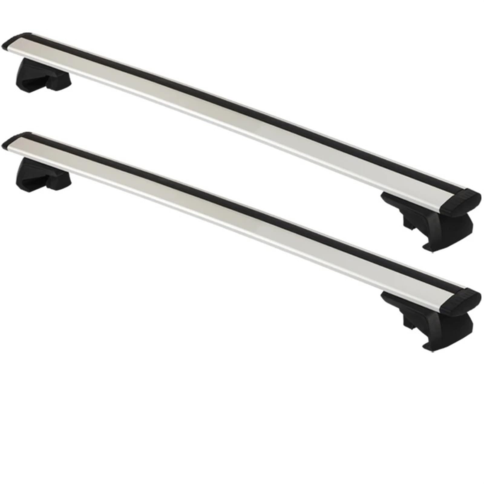 Universelle Bogenförmige Aluminiumlegierungs-Laststange Für Autos, 140 cm, Schwarz Und Silberfarben, Autodachträger, Flügelstange Dachgepäckträger Aus Aluminiumlegierung(White 140cm -8cm) von QIFANB