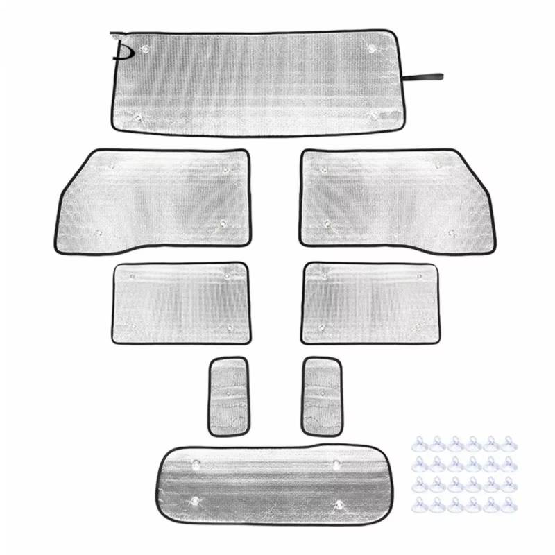 Frontscheibenabdeckung Für Suzuki Für Jimny 4 Türer 2019-2024 Up Auto Front Heckscheibe Windschutzscheibe Sonnenschirm Abdeckung Isolierung Pad Sonnenschutz Seitenscheibe von QILINGS