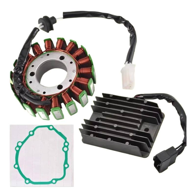 Motorrad Stator Spule Für Suzuki Für GSX-R Für GSXR 600 750 1000 2004 Für GSXR600 Für GSXR750 Für GSXR1000 Stator Spule Regler Gleichrichter Stator Abdeckung Dichtung Stator Zündspule(1 set Gasket) von QILINGS