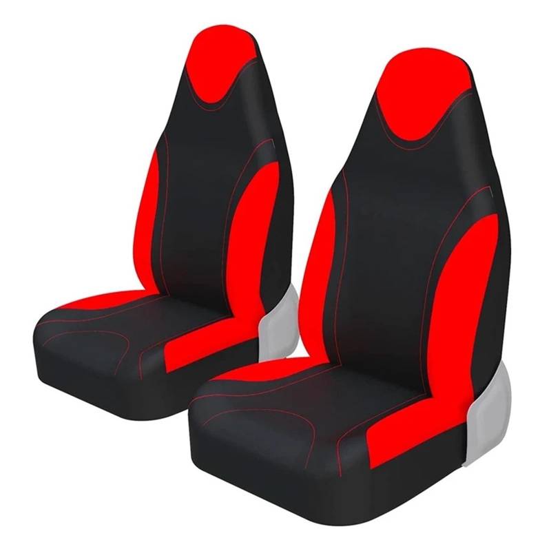 QILINGS Auto Sitzbezüge Für VW Für Up Front Bucket Style Autositzbezüge Universal Für Autos LKWs SUV Sitzschutz Sitzbezüge Auto(2Piece RED) von QILINGS