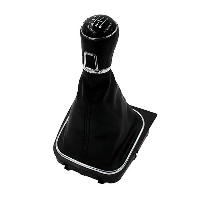 QILINGS Schaltknäufe Für VW Für Golf 5 6 Für Golf5 Für Golf6 2004-2012 Schalthebel Schalthebel Stick Leder Gaitor Boot Stift MT Schaltknauf Knauf Schaltknopf(6Speed Black) von QILINGS