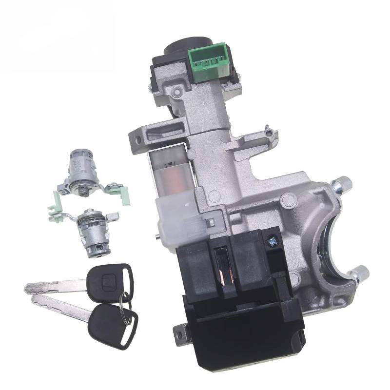 QILINGS Türschloss Stellmotor Für Accord Für CRV Für Civic Für Odyssey 35100-SDA-A71 06350-SAA-G30 Auto Zündung Schalter Zylinder Schloss Mit 2 Schlüssel Türverriegelungsbetätiger(with Lock Cylinder) von QILINGS