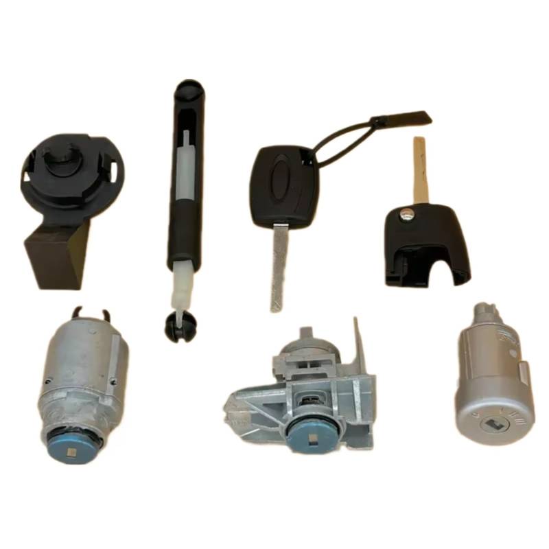 QILINGS Türschloss Stellmotor Für Ford Für Focus II 2005-2014 4M5AA2205 0BN 1355231 Ganze Schloss Set Zylinder Zündung Tür Motorhaube Schloss Türverriegelungsbetätiger(Key Set 1) von QILINGS