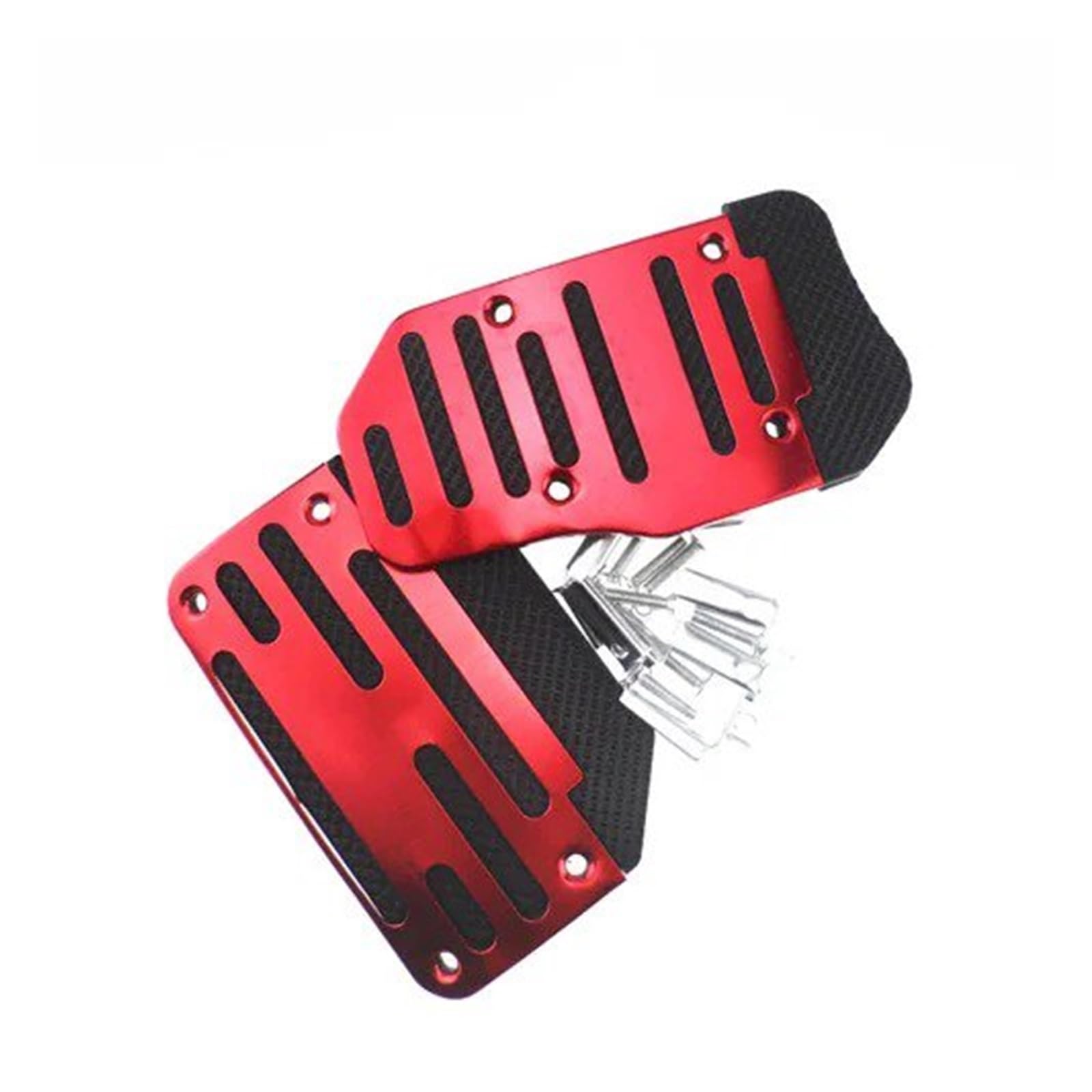 Auto Pedal Für Hyundai Für Solaris Für Elantra Für Accent Für Veracruz Universal- Pedal Aluminium Rutschfestes Bremskupplungspedal Bremspedalabdeckung(Red at) von QINGHUAWANG