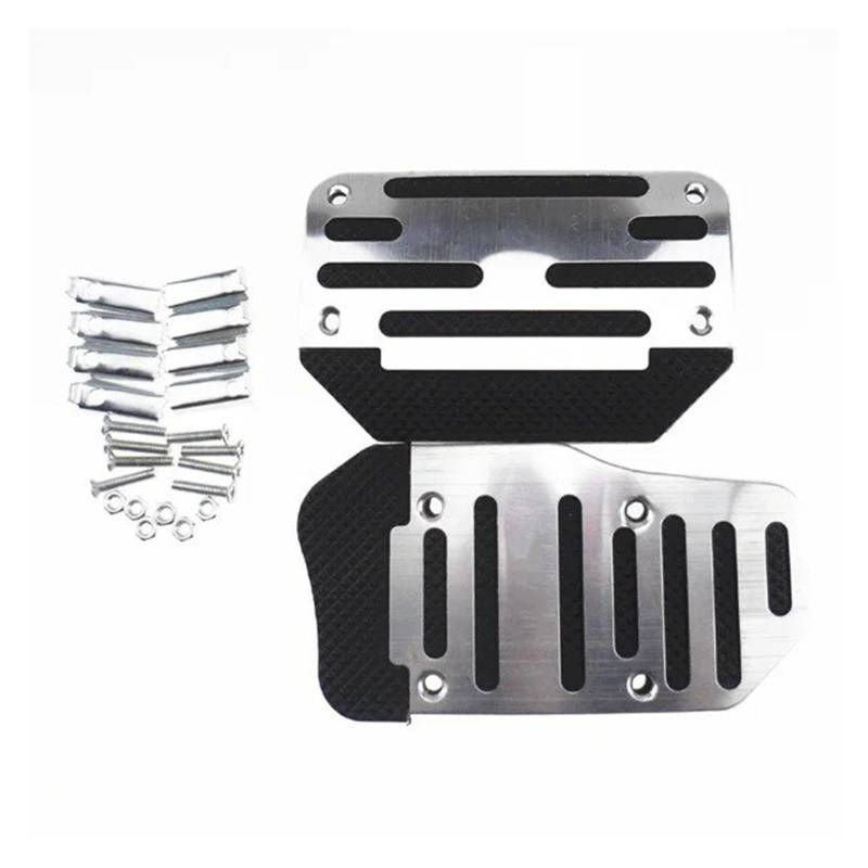 Auto Pedal Für Hyundai Für Solaris Für Elantra Für Accent Für Veracruz Universal- Pedal Aluminium Rutschfestes Bremskupplungspedal Bremspedalabdeckung(Silver at) von QINGHUAWANG