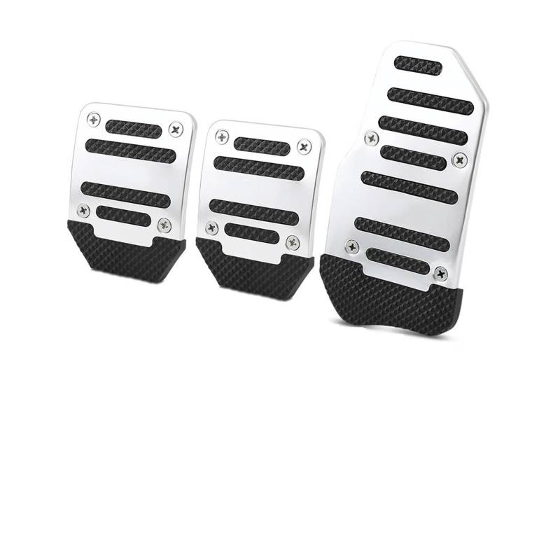 Auto Pedal Für Peugeot 206 207 306 307 508 106 107 108 2008 3008 5008 Auto Anti-Rutsch-Pedal Manual Series Kit Bremsbelagabdeckung Bremspedalabdeckung(Silver) von QINGHUAWANG