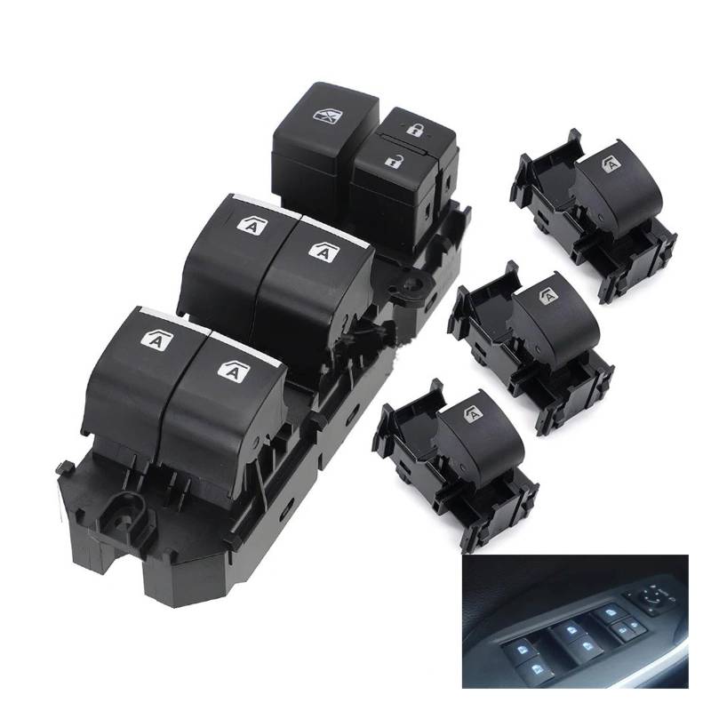 Fensterheber 84040-06070 84040-33170 84040-10020 Für RAV4 Für Corolla Für C-HR 2019-2021 Auto Power Fenster Schalter Taste LHD Elektrischer Fensterheberschalter(LHD A Set) von QINGHUAWANG