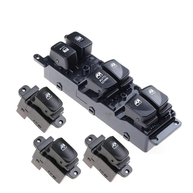 Fensterheber 93570-1E110 93580-1E000 Für Accent 2007-2010 Auto Power Fenster Switch Control Lock Heber Glas Taste LHD Set Elektrischer Fensterheberschalter(A Set) von QINGHUAWANG