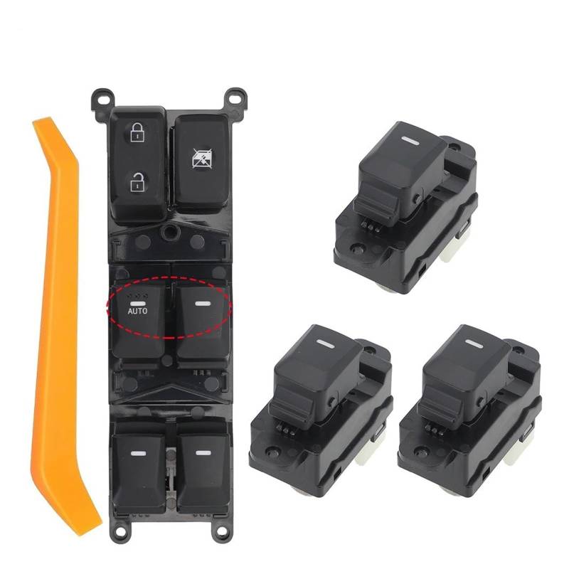 Fensterheber 93570-1W155 93575-1W010 Für Kia Für Rio 2012-2015 Auto Elektrische Master Control Power Fenster Schalter Fahrer LHD Elektrischer Fensterheberschalter(A Set 4PCS) von QINGHUAWANG