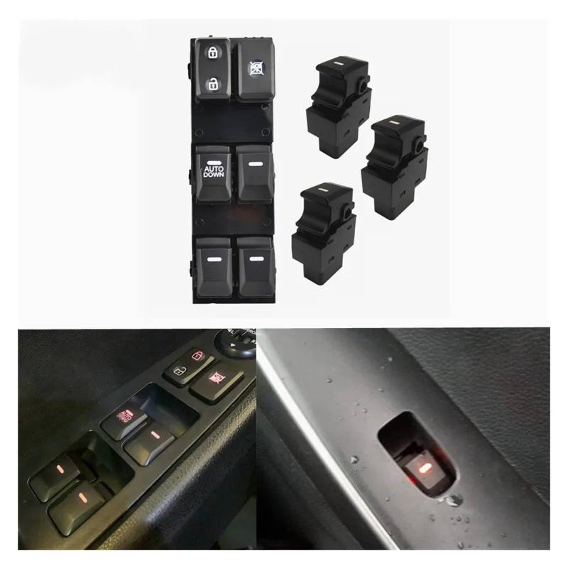 Fensterheber Für Kia Für Sportage 2011 2012 2013 2014 2015 Auto Electric Power Master Fensterschalter Tastensatz 93570-3W600WK Elektrischer Fensterheberschalter(Auto Down Set) von QINGHUAWANG