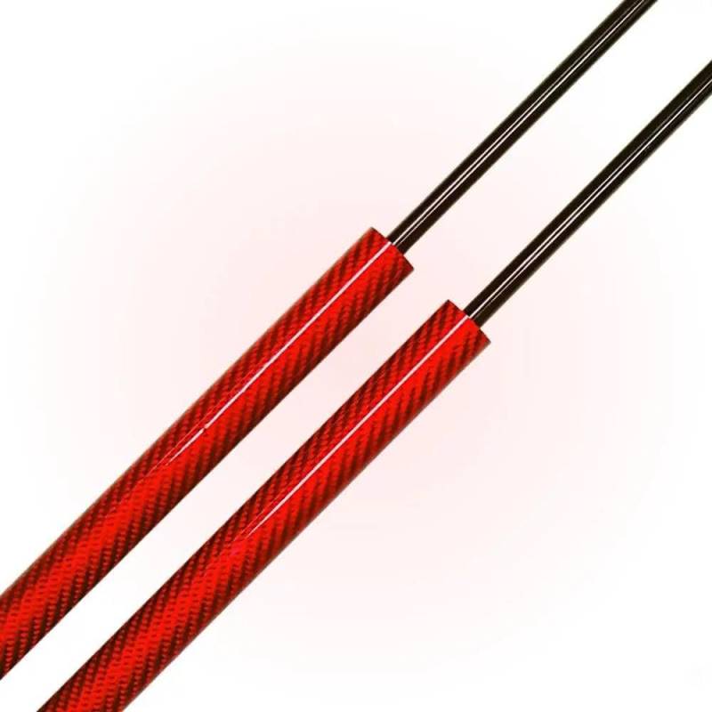 Heckklappendämpfer 2 STÜCKE Für Qashqai J11 SUV 2014-2022 Carbon Fiber Heckklappe Auto Kofferraum Gasdruckfedern Quellen Lift Unterstützt Gasfeder Stoßdämpfer(Red Carbon Fiber) von QINGHUAWANG