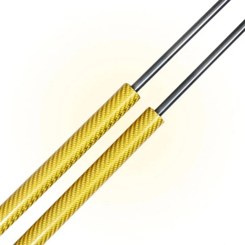 Heckklappendämpfer 2 STÜCKE Für Qashqai J11 SUV 2014-2022 Carbon Fiber Heckklappe Auto Kofferraum Gasdruckfedern Quellen Lift Unterstützt Gasfeder Stoßdämpfer(Yellow Carbon Fiber) von QINGHUAWANG