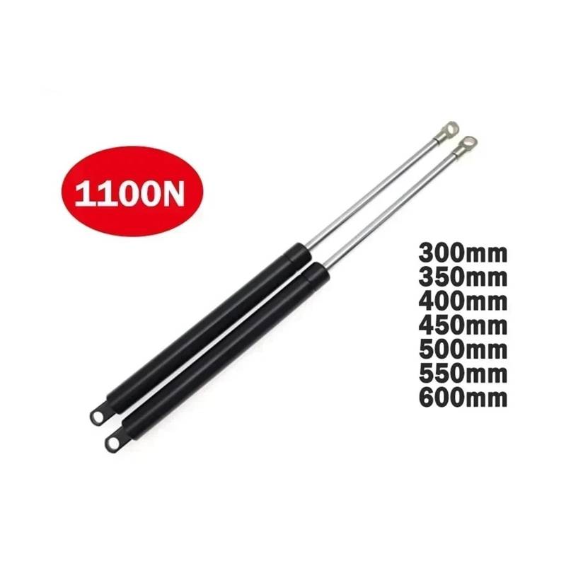 Heckklappendämpfer 2 Stücke Auto Gasdruckfedern Motorhaube Haube Stamm Heckklappe Schock Unterstützung Bar Gas Frühling 1100N 300-600mm Gasfeder Stoßdämpfer(450mm) von QINGHUAWANG