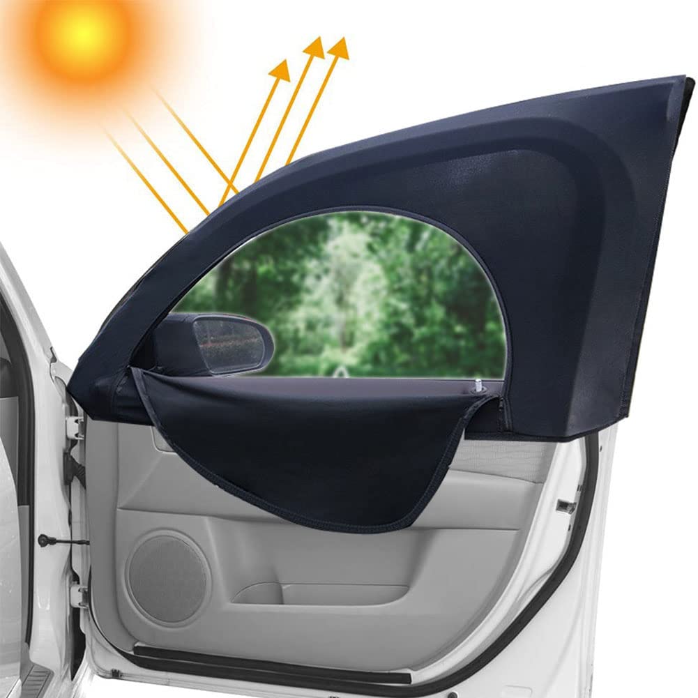 Autofensterschutz für Baby, Autofensterschutz für Seitenfenster Dehnbarer und atmungsaktiver Mesh-Sonnenschutz für Autofenster - Sonnenblendung, UV-Strahlen und Sichtschutz von QINGQUE