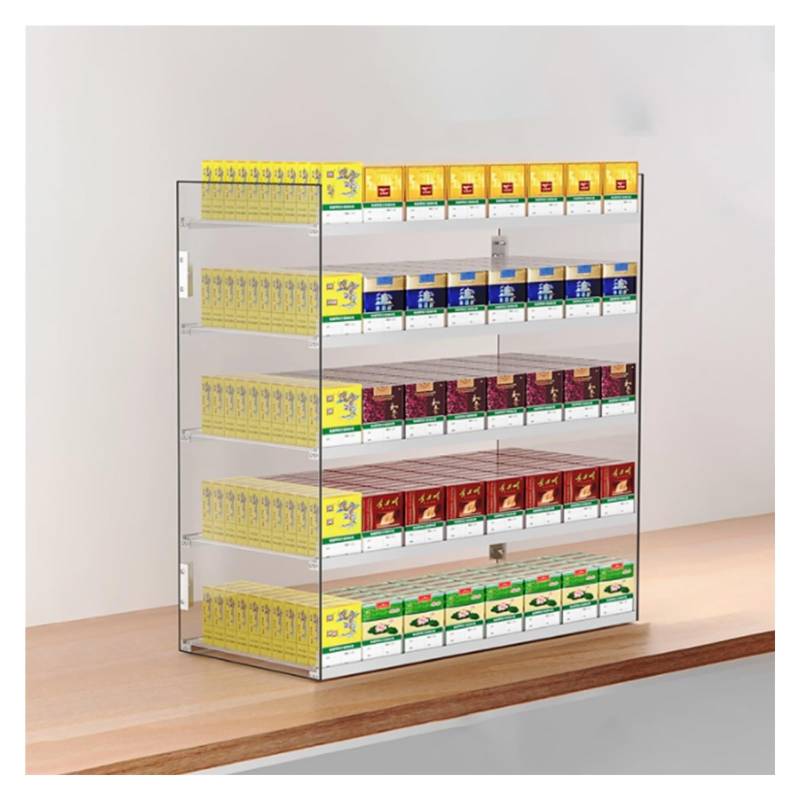 Automatischer Zigarettenschieber, Durchsichtiges Zigarettenschieberfach, Schaukasten For Verkaufsregale, Trennwand For Streichholzschachtelhalter Zur Wandmontage(51x29x70cm) von QINGYAN