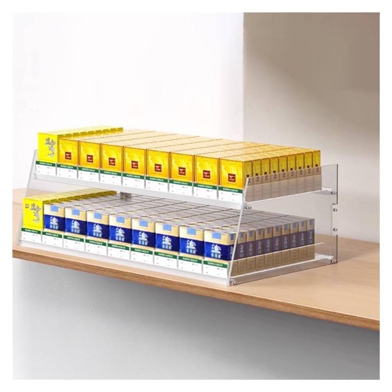 Zigaretten-Präsentationsständer, Streichholzschachtel-Acryl-Vitrine, Zigarettenschrank Mit Automatischem Etui, Zigaretten-Organizer-Halter For Den Einzelhandel(38x29x18cm) von QINGYAN