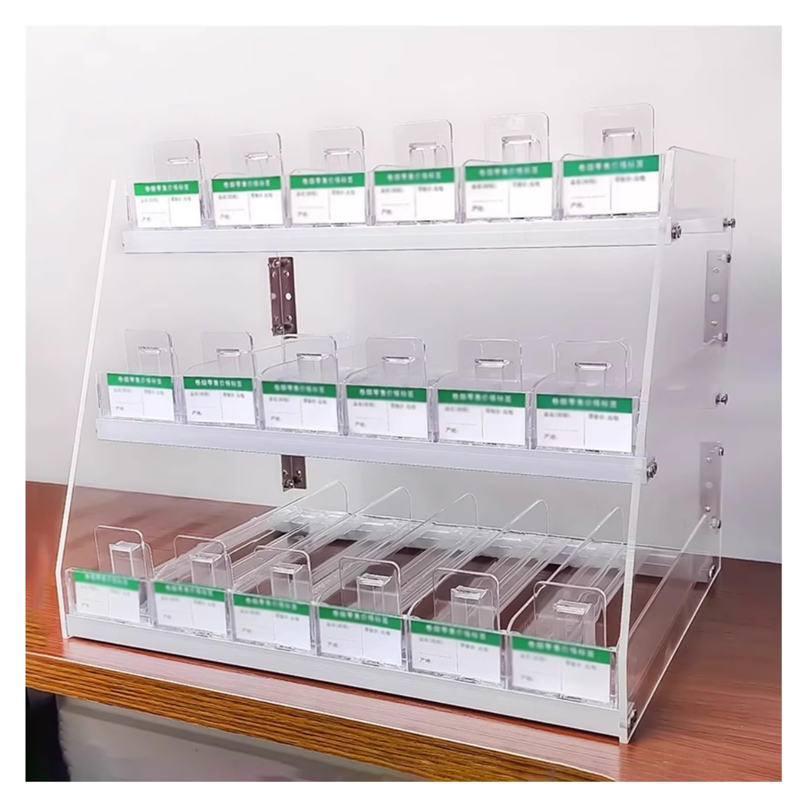 Zigarettenständer, Streichholzschachtel-Vitrine, Trapezförmige Acryl-Zigaretten-Displaybox For Die Arbeitsplatte Oder Zur Wandmontage For Supermärkte(44x29x30cm) von QINGYAN