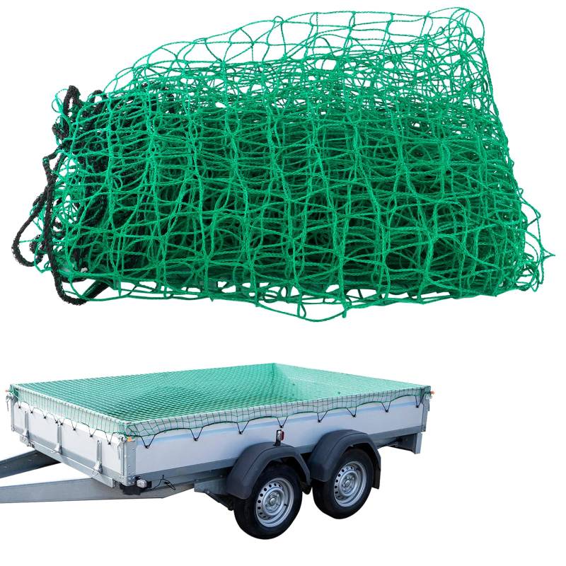 QINGYIWL Anhängernetz 2x3m, Ladungssicherungsnetz, Sicherungsnetz für Anhänger, Anhänger Netz für Ladungssicherung (Grün) von QINGYIWL