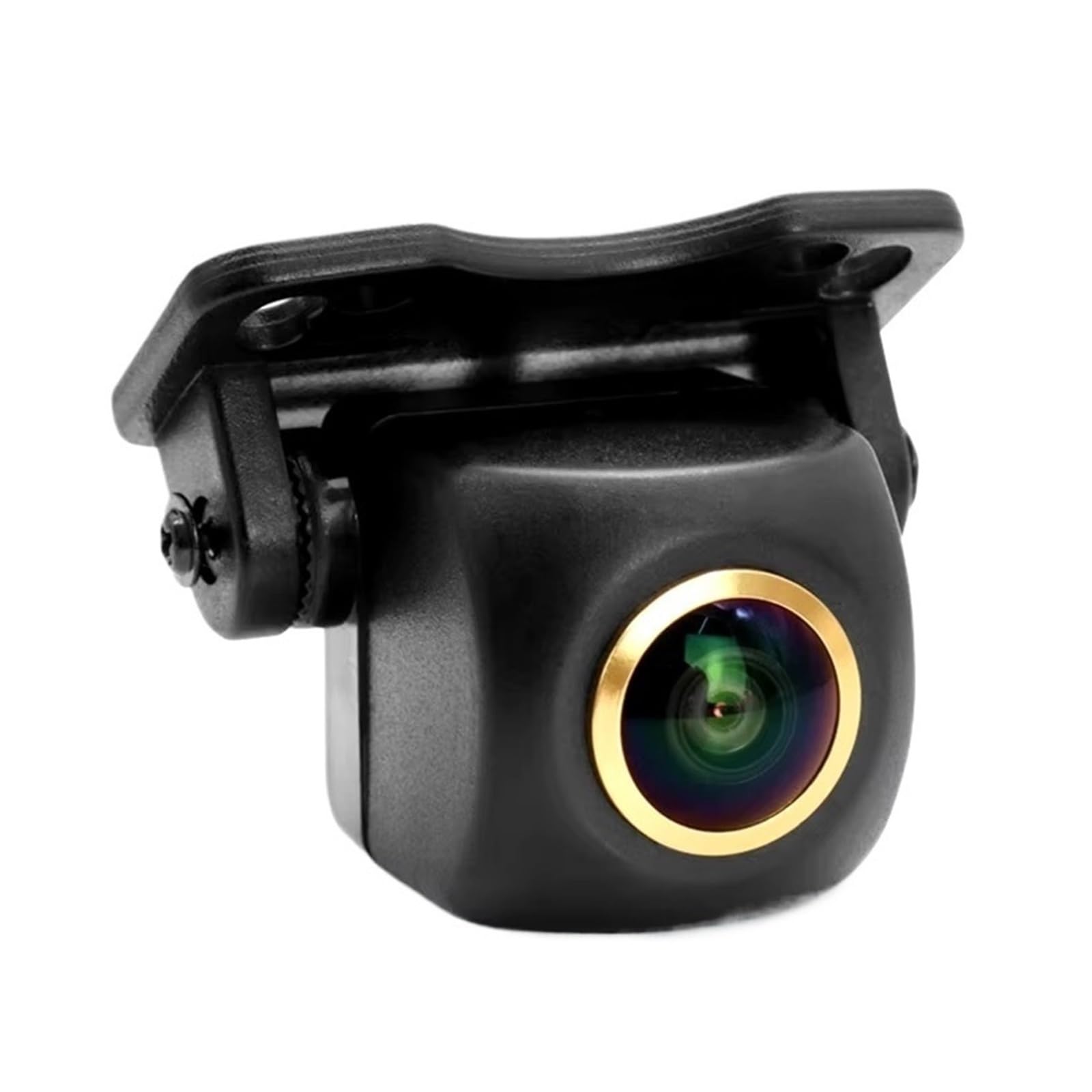 Backup Kamera Auto Backup Reverse Kamera Nachtsicht Einparkhilfe Kamera 180 Grad 1080p Weitwinkel HD Auto Rückansicht Kamera Hd Rückfahrkamera(Golden AHD 1080P) von QINSHU