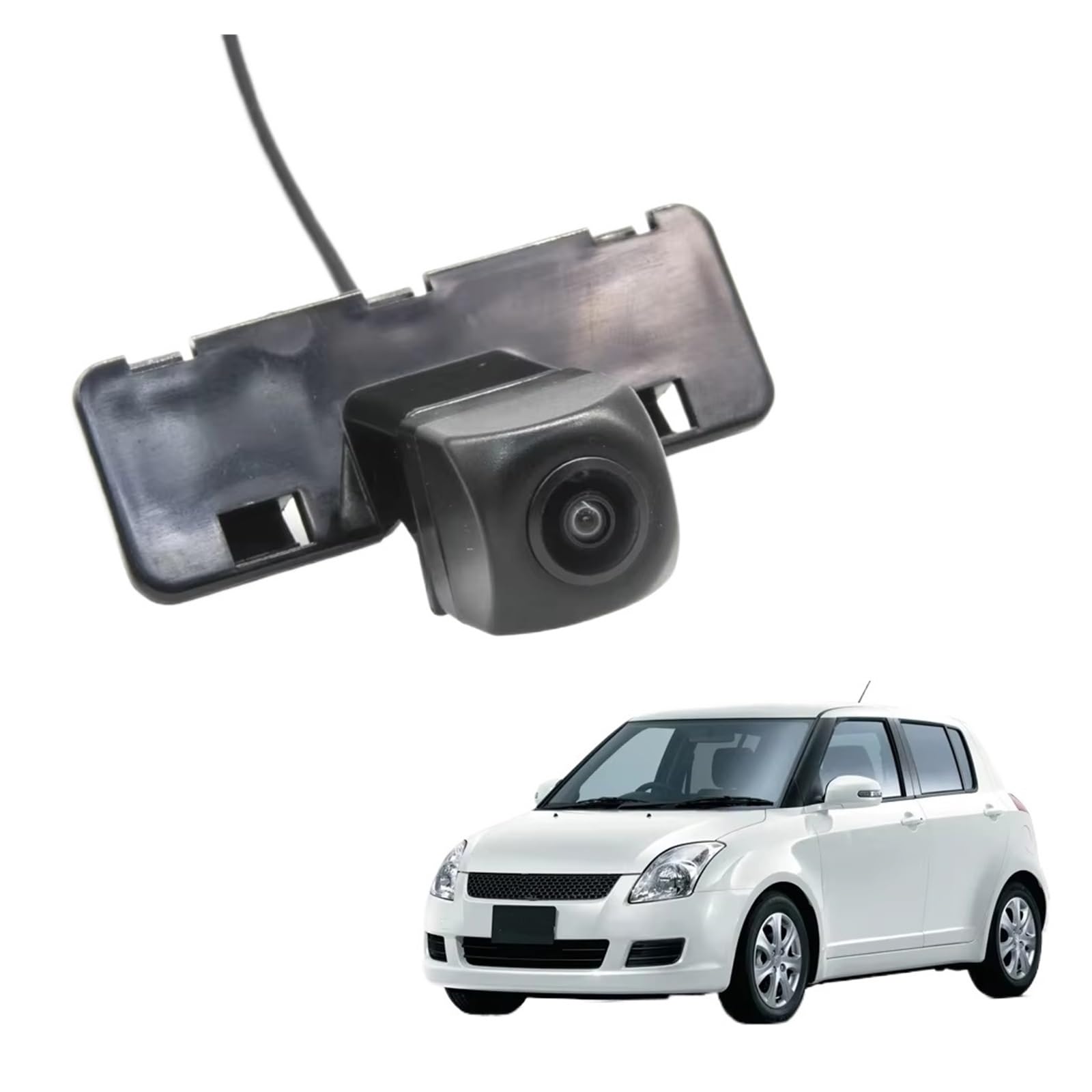 Backup Kamera Auto Parkplatz Zubehör HD 1280 * 720 Fisheye Rückansicht Kamera Für Suzuki Für Swift 2004 2005 2006 2007 2008 2009 2010 Hd Rückfahrkamera(Camera Only) von QINSHU
