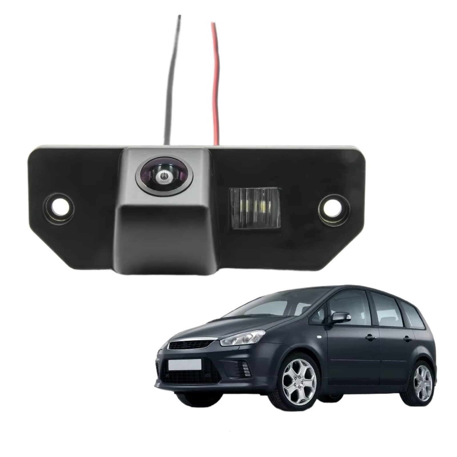 Backup Kamera Auto Reverse Parkplatz Monitor CCD HD AHD Fisheye Rückansicht Kamera Für Ford Für C-MAX 2002 2003 2004 2005 2006 2007 2008 2009 2010 Hd Rückfahrkamera(D170 AHD 720P) von QINSHU
